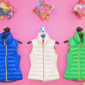 Lilly Pulitzer Allie Packable Puffer Vest White
